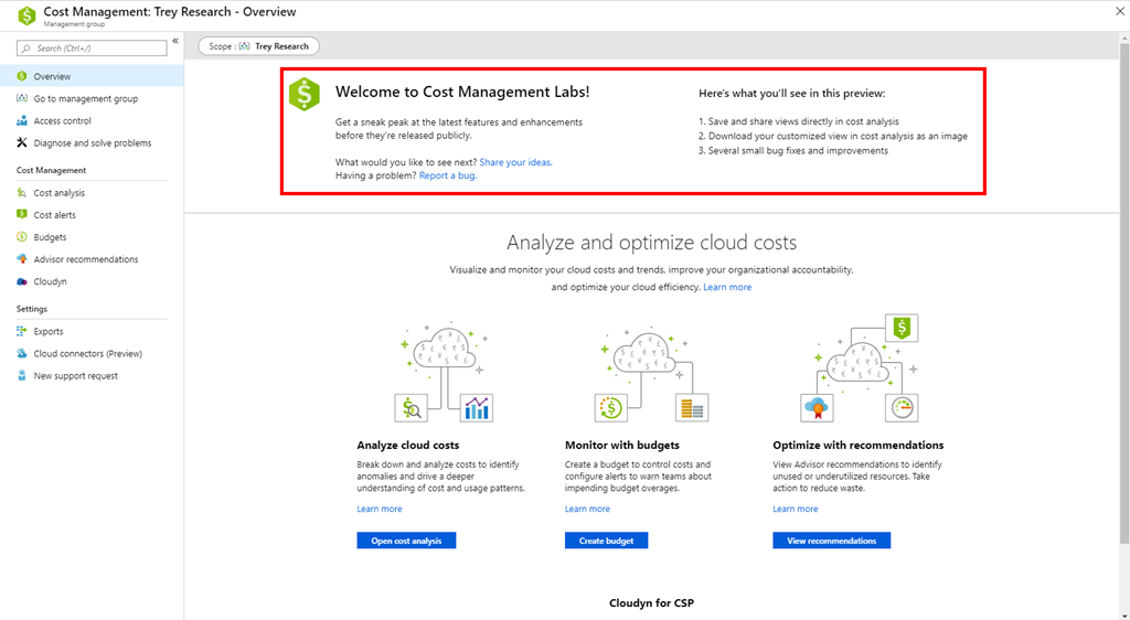 azure cost analysis